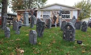 A Halloween display on Caledon Cres. in Forest Glade, October 31, 2017. (Photo by Maureen Revait) 