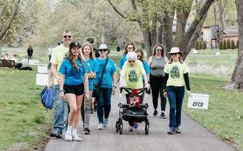 Paul and Kristie Card, owners of Battery Boy, and their family participate in the 2023 Hike for Hospice (Photo courtesy of Rich Barry)
