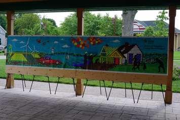 Habitat for Humanity Chatham-Kent unveils its community mural in Blenheim, July 14, 2017. (Photo courtesy of Nancy McDowell)