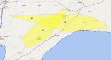 Hydro One is trying to fix a widespread power outage stretching from Chatham-Kent to London. (Photo courtesy Hydro One)