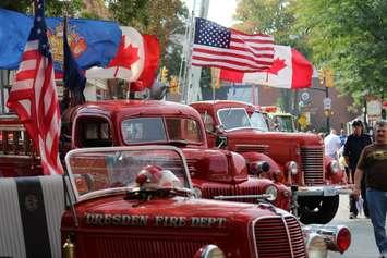Historic fire trucks and ambulances are displayed at the 2014 FireFest in Chatham. (Photo by Jason Viau)