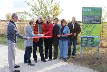 Organizers unveil the new trail at Harwich Raleigh Public School in Blenheim, October 23, 2015 (Photo by Jake Kislinsky)