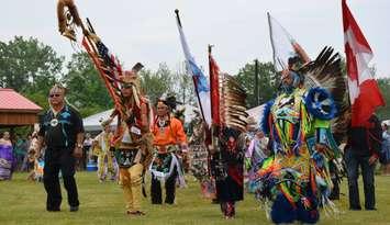 A Pow Wow at Aamjiwnaang First Nation. June 2017.  (Photo from the First Nation's Facebook page)