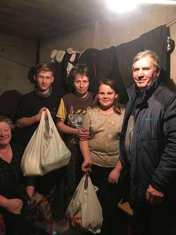 Ukrainian family receives donations from Loads of Love (via Ed Dickson - Loads of Love Facebook)