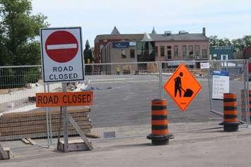 Construction on the Fifth St. Bridge in Chatham is days away from being finished. June 25, 2018. (Photo by Sarah Cowan Blackburn News Chatham-Kent). 