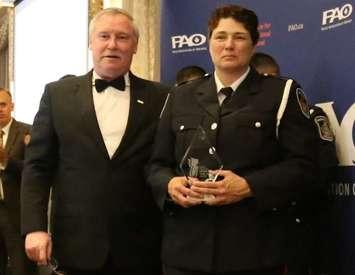 CK Constable Amy Finn wins the prestigious Police Association of Ontario 'Hero of the Year Award'. May 11, 2018. (Photo provided by CKPS)