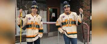 Special jerseys will be worn by the Wallaceburg Lakers for their outdoor game against Amherstburg in Windsor on January 12. (Photo courtesy of Darryl Lucio, President of Hockey Operations for the Wallaceburg Lakers)