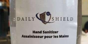 Photo of the label of a Daily Shield hand sanitizer product courtesy of Health Canada. 