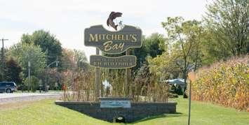 Welcome sign at Mitchell's Bay. (Photo courtesy of the municipality of Chatham-Kent)