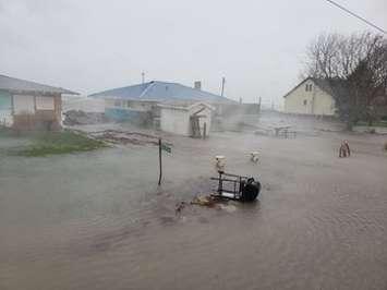 Erie Shore Drive flooding. November 16, 2020. (Photo courtesy of Jason Homewood of LTVCA)