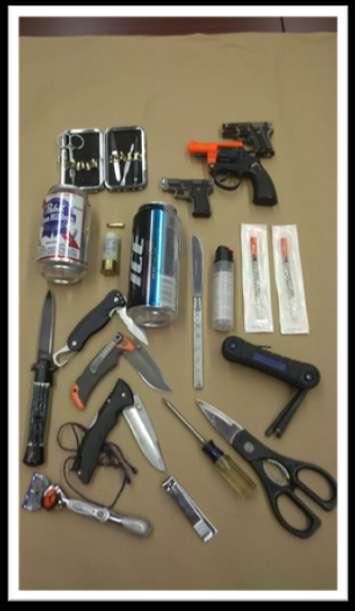 Items Seized At Sarnia Courthouse (Photo submitted by Sarnia Police)