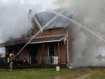 House fire near Bothwell caused $186,000 in damage.  (Photo courtesy of CKFS)