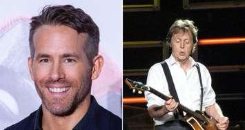 (Left) Ryan Reynolds at the premiere of Deadpool 2 in Japan. June 2018. (Photo by Dick Thomas Johnson from Wikipedia)

(Right) Sir Paul McCartney playing the guitar. July 10, 2010. (Photo by Fiona from Flickr)