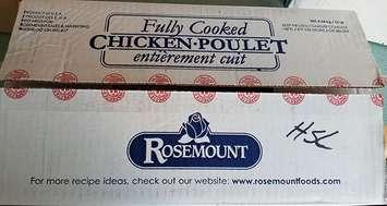 This variety of Rosemount fully-cooked diced chicken meat is under recall due to the possibility of listeria, August 19, 2019. Photo provided by Canadian Food Inspection Agency.
