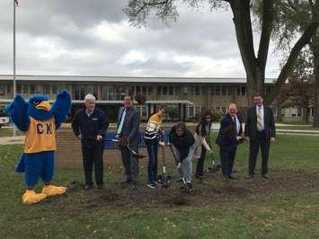 Ground has broken for the expansion and renovations at Chatham-Kent Secondary School. Nov 1, 2019. (Photo by Paul Pedro)