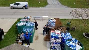 A bottle drive to benefit the Bluewater Health Foundation COVID-19 fund. May 2020. (Submitted photo)