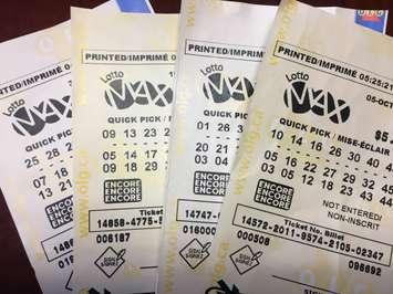 Lotto Max tickets. Photo by Scott Kitching.