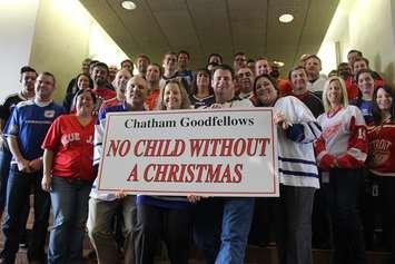 Union Gas Employees launch their Chatham Goodfellows campaign, December 1, 2016 (Photo by Jake Kislinsky)