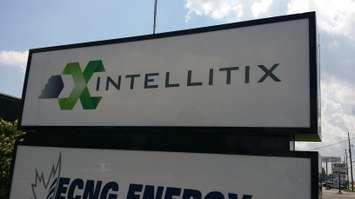 Intellitix's sign outside their Chatham office, August 19, 2016 (Photo by Jake Kislinsky)