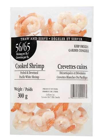 The Canadian Food Inspection Agency is recalling pre-packaged cooked baby shrimp. Mar 02, 2018. (Photo courtesy of Canadian Food Inspection Agency)