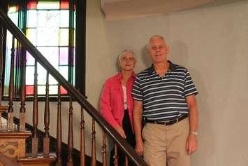 Linda and Tom DeBurger inside their Dresden Funeral Home, September 29, 2016 (Photo by Jake Kislinsky)