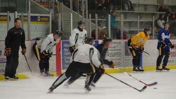 The Sarnia Sting practice at the Chatham Memorial Arena on March 18 2015 (Photo by Jake Kislinsky)