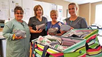 Comfort kits donated to CKHA in August. (Photo courtesy of Foundation of Chatham-Kent Health Alliance) 