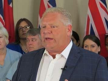 Ontario PC leader Doug Ford on a campaign stop in London, May 18, 2018. (Photo by Miranda Chant, Blackburn News)