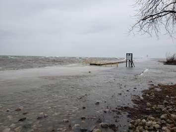 Lake Erie shoreline. October 2019. (Photo courtesy of the Lower Thames Valley Conservation Authority)