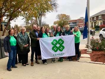4-H Flag raising in Chatham on November 6, 2019 (Photo by Allanah Wills)
