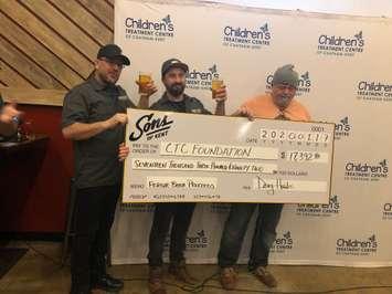 Sons of Kent makes donation to the Children’s Treatment Centre
of Chatham-Kent. (Photo courtesy of Lisa Caron)