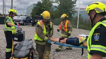 Mock emergency conducted in 2018 (Photo via Chatham-Kent Fire and Emergency Services) 
