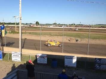 A two-seater topless Sprint Car at South Buxton Raceway. (Photo courtesy of Olivia Stankovich)