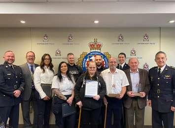 Several Chatham-Kent citizens and emergency responders were recognized for their life-saving efforts on Wednesday, March 8, 2023 at Chatham-Kent Police Headquarters.
(Photo by Millar Hill)