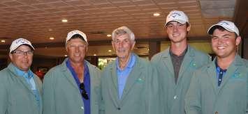 Mark Dorssers, Jack LeClair, Bill Dorssers, Brendan Seys (Wayne State University), and Owen Dorssers were named the 2017 Pro/Am Golf Tournament Champions. (Photo courtesy of the Foundation of CKHA)