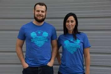 T-shirts for #WeAreLakeErieDay. Staff with Environmental Defence. (Photo courtesy of Environmental Defence.)