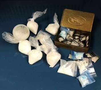 The results of a drug bust in Chatham-Kent on Tuesday, May 26, 2020. (Photo courtesy of Chatham-Kent police)