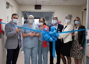 Chatham-Kent Health Alliance's official renewal of Urology services with a ribbon-cutting ceremony. April 7, 2021. (Photo courtesy of the CKHA)