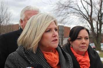 NDP leader Andrea Horwath in Windsor, March 9, 2018. (Photo by Maureen Revait) 