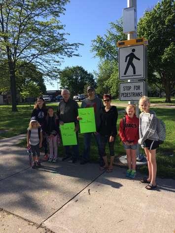 Dresden community fights to have crossing guards near schools. (Photo courtesy of Sarah Cowan Blackburn News Chatham-Kent). 