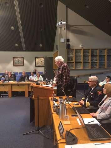 Bill Parks addresses CK council May 15, 2017. (Photo by Paul Pedro)