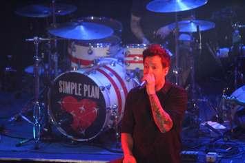 Canadian band Simple Plan on stage at the Olde Walkerville Theatre in a benefit concert presented by Blackburn Radio on February 17, 2016. (Photo by Ricardo Veneza)