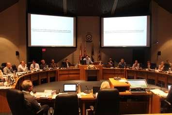 Chatham-Kent Council deliberates the 2016 budget in council chambers, February 3, 2016 (Photo by Jake Kislinsky)