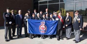 Flag raising at the Chatham-Kent Civic Centre for Legion Week. (Photo courtesy of the municipality of Chatham-Kent)