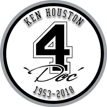 The Chatham Maroons will wear this sticker designed by Dean Outhouse of RPM Designs on their helmets in honour of Ken Houston. (Photo courtesy of the Chatham Maroons)