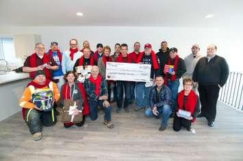 Local builders cheque presentation. Thursday, December 19, 2019. (Photo courtesy of Abstract Marketing Inc.)