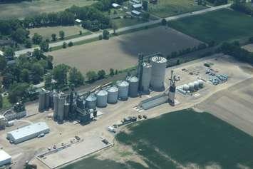 Aerial view of the farm operations in Kent Bridge owned by Sylvite and The Andersons. (Submitted Photo)