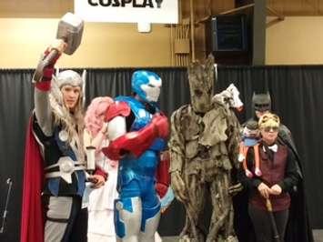 Attendees dressed as comic book characters participate in the 2016 CK Expo at the John D. Bradley Convention Centre in Chatham on Oct 8, 2016 (Photo by Colin Edmondstone/Blackburn News)