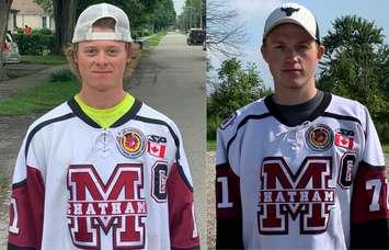 Chatham Maroons co-captains Lucas Fancy (left) and Cameron Welch (right). (Photo courtesy of the Chatham Maroons)