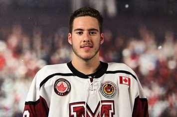 Chatham Maroons defenceman Jake O'Donnell. (Photo courtesy of Helen Heath)
